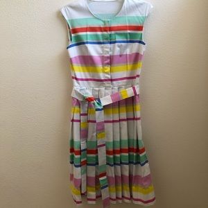 Kate Spade Sweet Candy Striped Pleated Dress